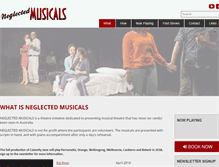 Tablet Screenshot of neglectedmusicals.com.au